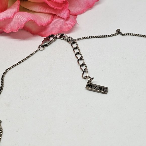 Peter Lang Rhinestone Art Deco Choker Silver Tone Necklace - Picture 7 of 12